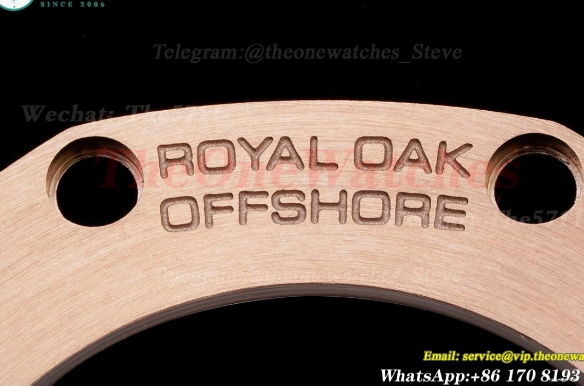 Gold 42mm Blue Oak Royal Offshore APF A7750 RG RG 0303